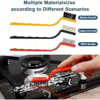 11 PCS Cleaning Brush Crevice Set - Hard Bristle Crevice Cleaning Brush Tool, Multifunctional Gap Scrub Brush for Home, Bathroom, Kitchen, Window Track, Bathtub, Vehicle, Faucets, Bowl, Teapot, Use