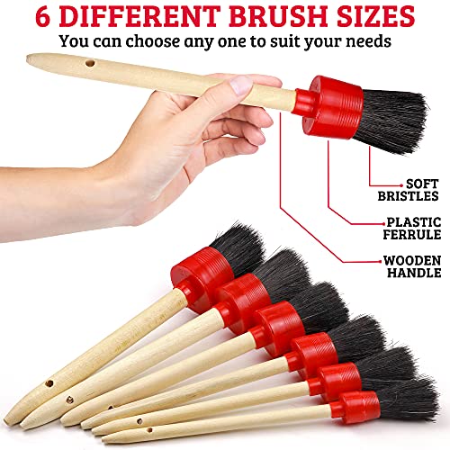 TAKAVU Car Detailing Kit, 12-Piece Set for Interior & Engine Bay Cleaning