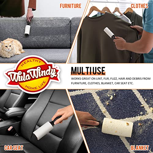 WulaWindy Extra Sticky Lint Rollers for Pet Hair, 1260 Sheets, 4 Handles - size: 21 Pack