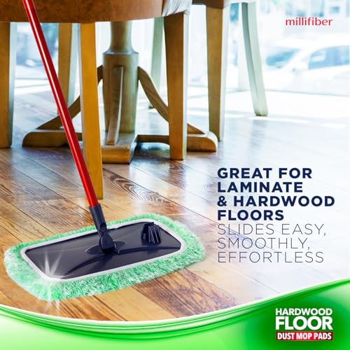 Millifiber Floor Duster Refills 15x8 Inches, 3-Pack (Mop Not Included) - color: Dry Duster (Green), size: 3 Count (Pack of 1)