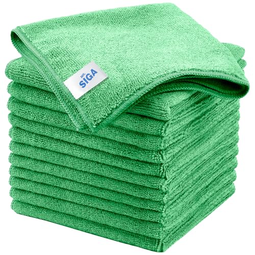 MR.SIGA Microfiber Cleaning Cloths, Streak Free Microfiber Towels, 12 Pack