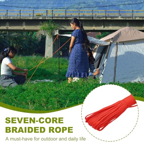uxcell 4mm Nylon Rope, 10ft Portable Clothesline for Luggage and Backpack Tie Downs, Hanging Clothes, Swings, Camping and Mountaineering Tie Downs, Red - color: Red