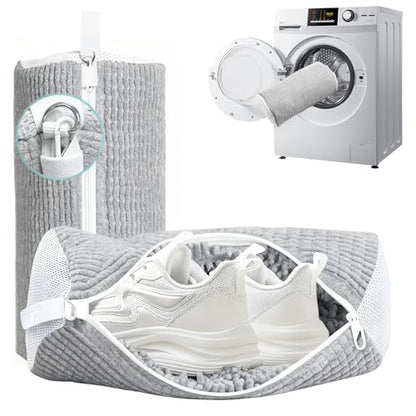 Shoe Washing Machine Bag 2 Pack, Laundry Shoe Bag for Washer and Dryer - color: Gray 2pcs