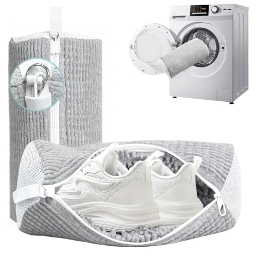 Shoe Washing Machine Bag 2 Pack, Laundry Shoe Bag for Washer and Dryer - color: Gray 2pcs