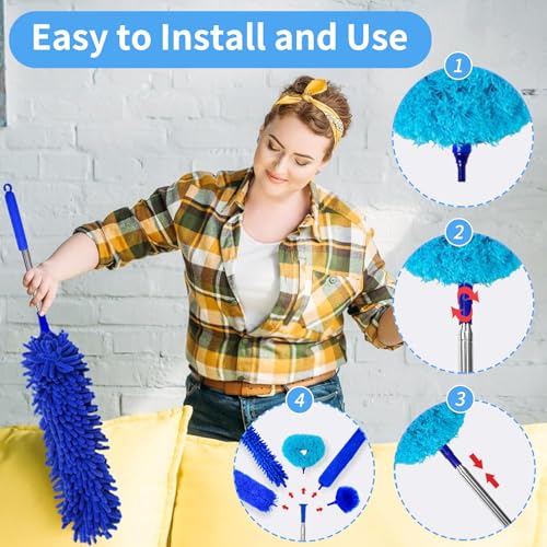 Duster with Extension Pole - Royal Blue - color: Royal Blue