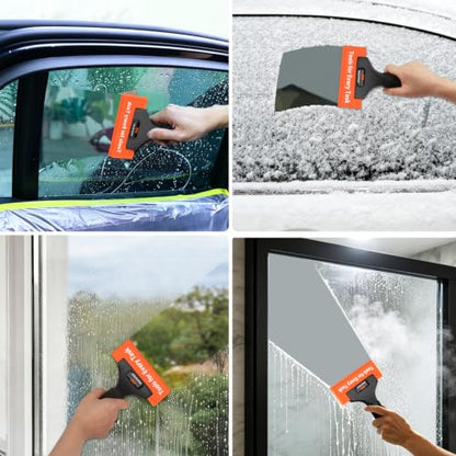 WRAPXPERT Rubber Squeegee 2 Pack, Window Tint Squeegee 5.1x 2 inch, Professional Tint Tool with 85A PU Blade for Front Windows Rear Glass, Auto Car Glass Film Installation - size: 2 Pack, No Handle
