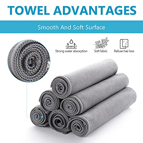 8 Pack Microfiber Screen Cleaning Cloth,Premium Double-Sided Suede Microfiber Cloths for Glasses,Lenses,Computer,Phone,TV,Electronic Device Screens Wipes Cloth,12 x 12 Inches,Grey - color: Grey