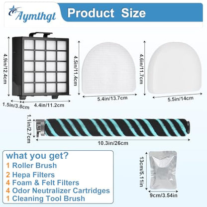 12 Pack AZ4002 Roller and Filter Replacement Set for Shark AZ4000