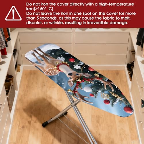 Nuxovilar Winter Deer Bells Ironing Board Cover 15x54 Polyester - color: Ytt08632