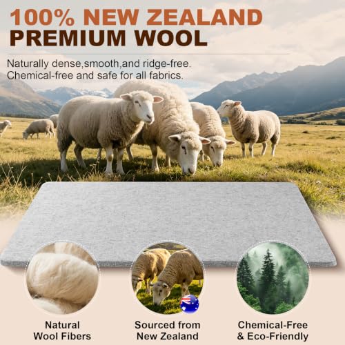 Wool Pressing Mat 100% New Zealand Wool Ironing Mat 17x24 &10x10in - size: 17" x 24" + 10" x 10"