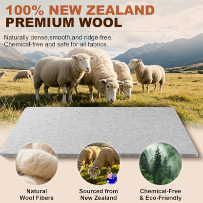 Wool Pressing Mat 100% New Zealand Wool Ironing Mat 17x24 &10x10in - size: 17" x 24" + 10" x 10"
