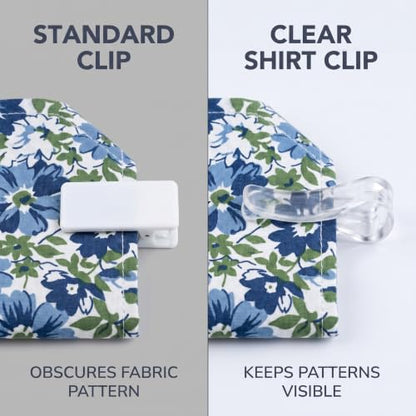 100Pcs U Shaped Plastic Alligator Clips Shirts Folding Clips Garment Clips Clothespins for Ties Socks Pants Clothes Pins Laundry Storage and Organization（Transparent）