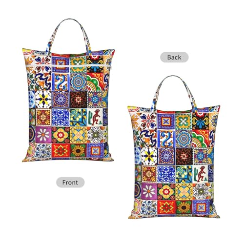 Bohemian Chic Floral Travel Laundry Bag Washable Dirty Clothes Bag for Gym - color: Bohemian Chic Floral