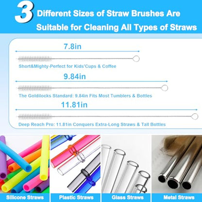 XANGNIER 5 in 1 Bottle Cleaning Brush Set,Multifunctional,7 Pcs - size: 7 pack