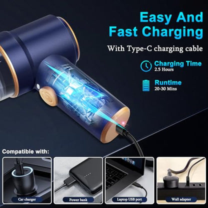 KMM Handheld Car Vacuum Cleaner, Hand Held Vacuum Cleaner and Air Duster - color: Blue