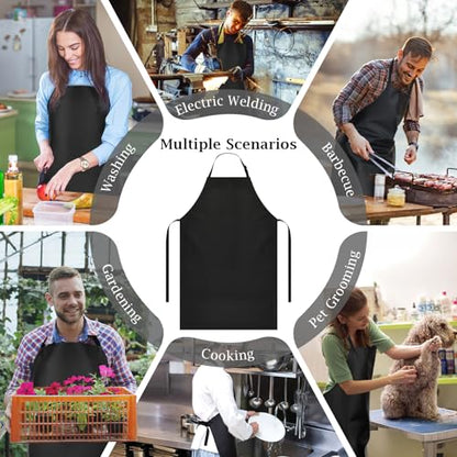 PEASUG Waterproof Butcher Apron Adjustable 43x23 Inch for Kitchen Garden