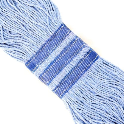 24 oz Loop-End Cotton Mop Head, Heavy Duty Mop Refill with 6 Inch Headband, Replacement Head for Home, Industrial & Commercial Use (Blue) - color: 24oz-blue