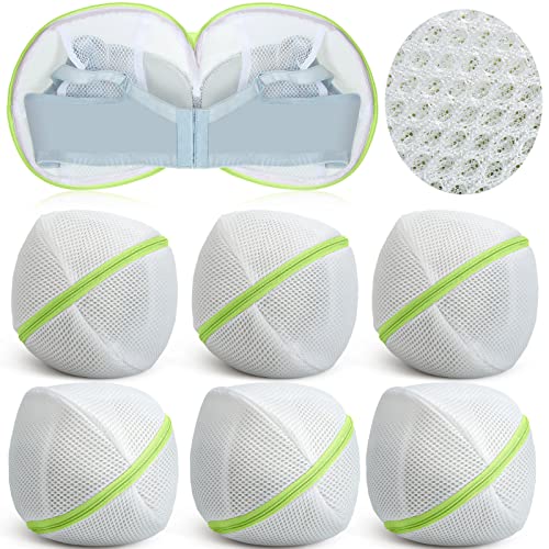 Shappy 6 Pcs Bra Washing Bag for Laundry Storage Women 7.87 Inch Green - color: Green, size: 7.87 Inch