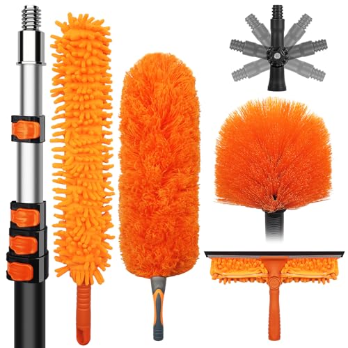20 Foot High Dusters for Cleaning with 3-12 Foot Heavy Duty Extension Pole - size: 12 FT