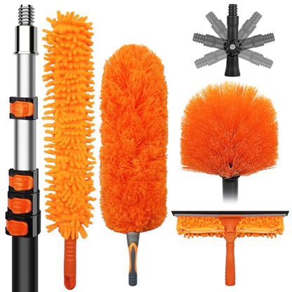 20 Foot High Dusters for Cleaning with 3-12 Foot Heavy Duty Extension Pole - size: 12 FT