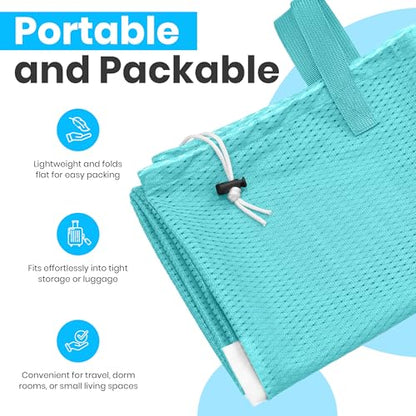 Handy Laundry Mesh XL Laundry Bag 24"x36" with Shoulder Strap, Teal - color: Teal, size: 1-Pack