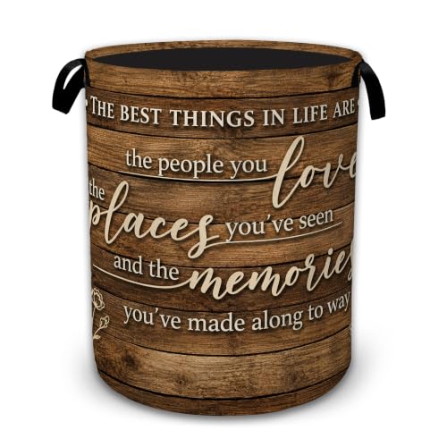 Home Best Thing Decorative Laundry Hamper, Tall Foldable Oxford Clothes Basket with Handles, Lightweight Dirty Clothes Holder for Bedroom Bathroom Laundry Room - color: Home Best Thing