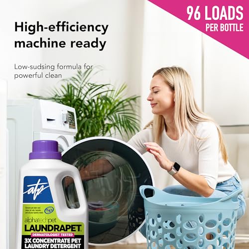 ATP LaundraPet 3X Enzyme Laundry Detergent for Pet Stains, 1/2 Gallon