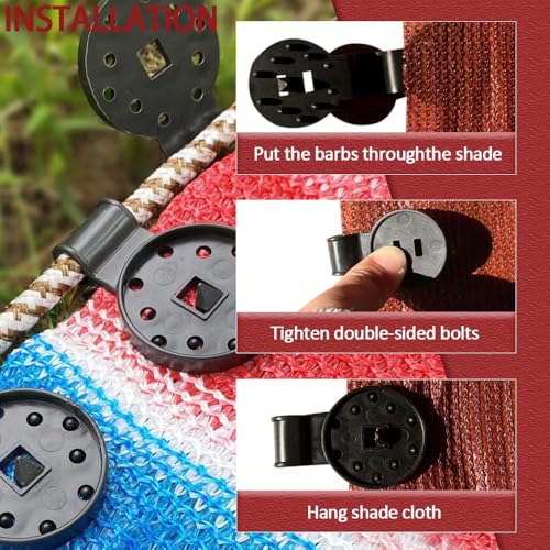Sunscreen Net Clips, Heavy Duty Plastic Shade Cloth Clips 100Pack Universal Garden Plant Clamps for Tarpaulin, Mesh, Canopy, Fence