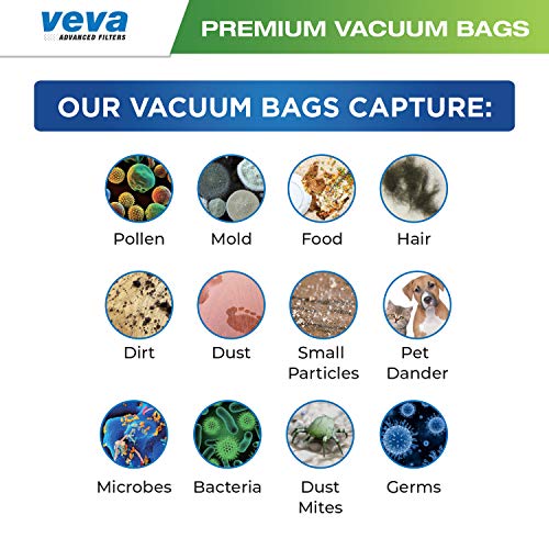 30 Pack HEPA Type Q Vacuum Bags, Compatible with Hoover Upright Vacuum Cleaner Model AH10000, UH30010COM, Premium Cloth Vacuum Bags