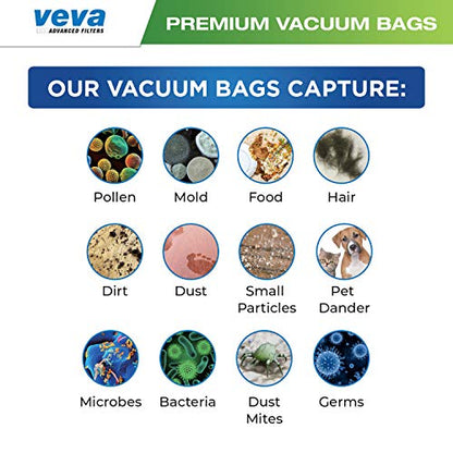 30 Pack HEPA Type Q Vacuum Bags, Compatible with Hoover Upright Vacuum Cleaner Model AH10000, UH30010COM, Premium Cloth Vacuum Bags