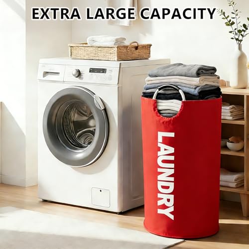 A Large 90 Liter Laundry,Red - color: Red