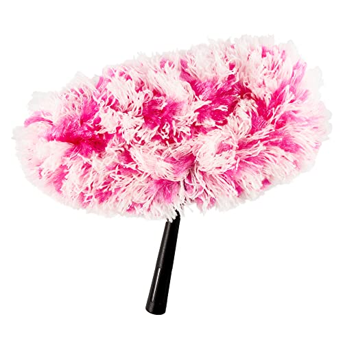 Fuller Brush Fuzzy Fan Duster – Dust & Clean Ceiling Fans, Walls, Woodwork – Polystatic & Microfiber Grabs & Holds Dust, Lint, Cobwebs & Dirt - Fan Duster Head Only (Pink)