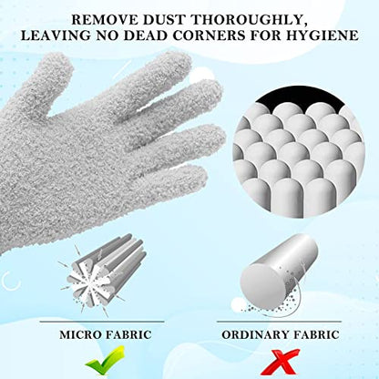 Evridwear Microfiber Dusting Gloves for Plants & Blinds - color: Grey, size: Small/Medium (Pack of 1)