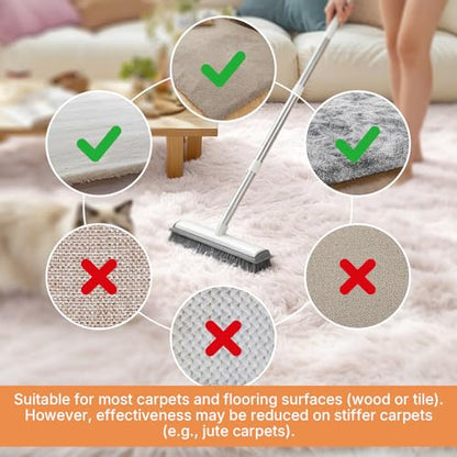 Pet Hair Carpet rake for Dog & Cat Hair, 4-in-1 Pet Hair Remover Tool Kit
