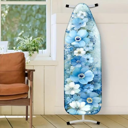 Nuxovilar Blue White Flowers Oil Painting Ironing Board Cover 15x54 - color: Ylu00789, size: 15×54 inch