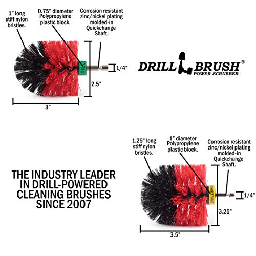 Bird Bath Cleaning Brush - Concrete Cleaning Brushes - Brick Brush - color: Red
