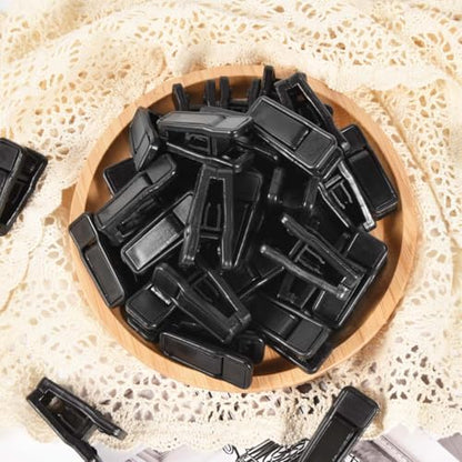 KISEER 80 Pcs Plastic Baby Hanger Clips Slim-line Finger Clips Set for Clothes Hanger Velvet Hanger (Black) - color: Black, size: 80 Pcs