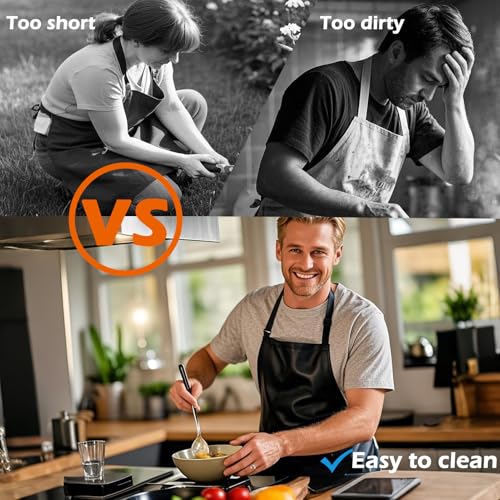 Waterproof Rubber Apron Adjustable Dishwasher Apron - Heavy Duty Work Apron - color: 1 Black Piece, size: 1 piece