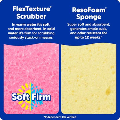 Scrub Mommy Kitchen Sponges - Dual-Sided Dish Sponges for Scrubbing - Non-Scratch Cleaning Sponges for Washing Dishes, Bathroom & Multi-Surface Cleaning - Online Exclusive (3 Count) - size: 3 Count (Pack of 1), style: Exclusive Scrub Mommy