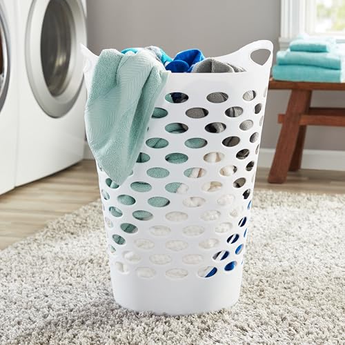 Flexible Laundry Basket,Tall plastic hamper for Clothes