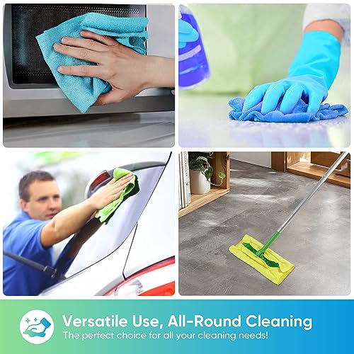 HOMEXCEL Microfiber Cleaning Cloth 100 PK, Towels for Cars, Cleaning Rags - color: Multicolor