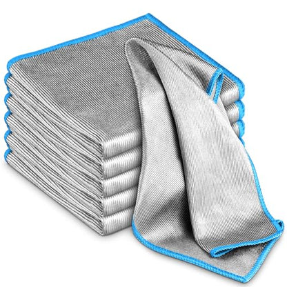 Airlab Glass Polishing Streak Free Miracle Cleaning Cloth, Sliver-Blue - color: Sliver-blue