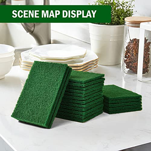 YoleShy 80 Pack Heavy Duty Scouring Pads Green Scrubbing Pads Scrub Pads - color: 80 Pcs