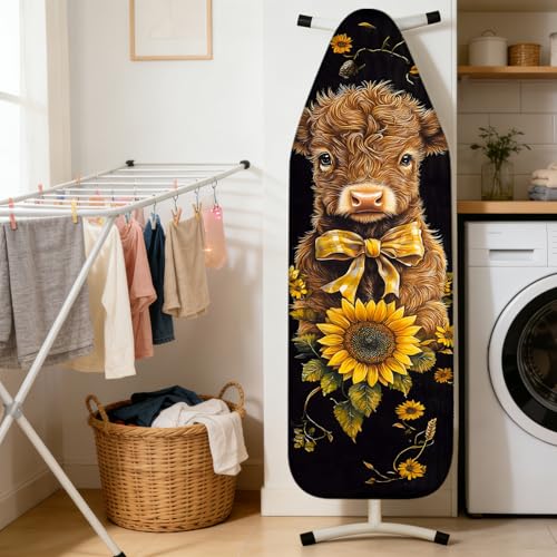 Nuxovilar Sunflower Calf Cotton Ironing Board Cover 15x54 Fabric - color: Ycr00959