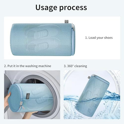 Shoe Washing Machine Bag, Large Laundry Bag for Sneaker, Blue, 8x15", 4Pcs - color: Blue, size: 4XL(8x8x15")