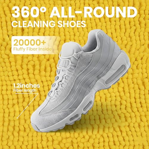 Shoe Washing Machine Bag for Washer & Dryer – Reusable Laundry Shoe Cleaning Bags for Sneakers, Tennis Shoes & Trainers – Zippered Mesh Shoe Washer Protector, Yellow (2 Pack) - color: Yellow