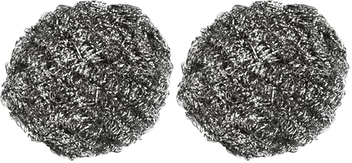 Winco Stainless Steel Scouring Sponge, 105gm (Pack of 2) - size: 105 Grams (Pack of 2)