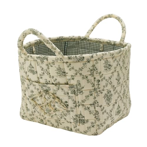 Boho Fabric Storage Basket, Large Capacity Laundry Basket, 12.2'' x 10.23'' x 10.23'' Collapsible Laundry Hamper with Easy Carry Handles (B Multi-Color 3, L) - color: B Multi-Color 3