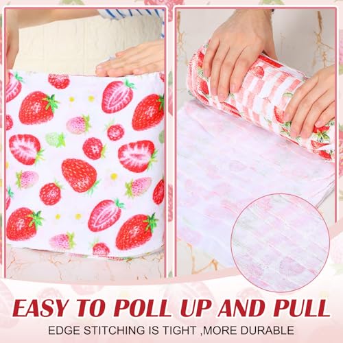 36 Pack Reusable Kitchen Cloths Cotton Towels, Strawberry - style: Strawberry