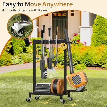 Broom Holder with Cleaning Supplies Organizer, 18" Wx11.8 Dx34.6 H - size: 18"Wx11.8"Dx34.6"H